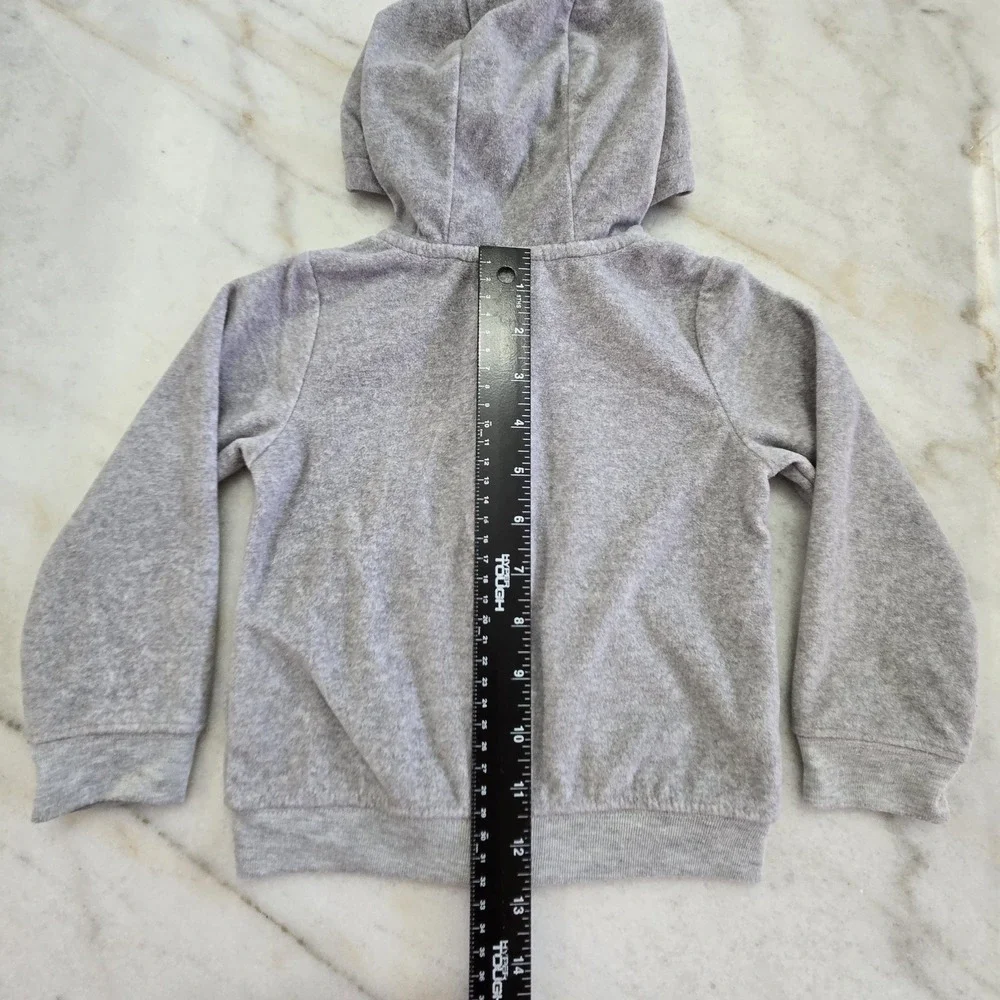 Simple Joys by Carter's Boys 24M Full Zip Hooded Jacket Gray Fleece Cozy Toddler